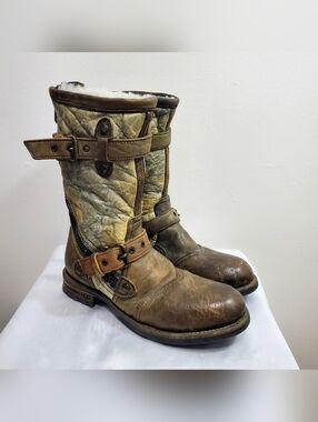 UGG Collection Olive Green Leather Boot Insole Made in Italy